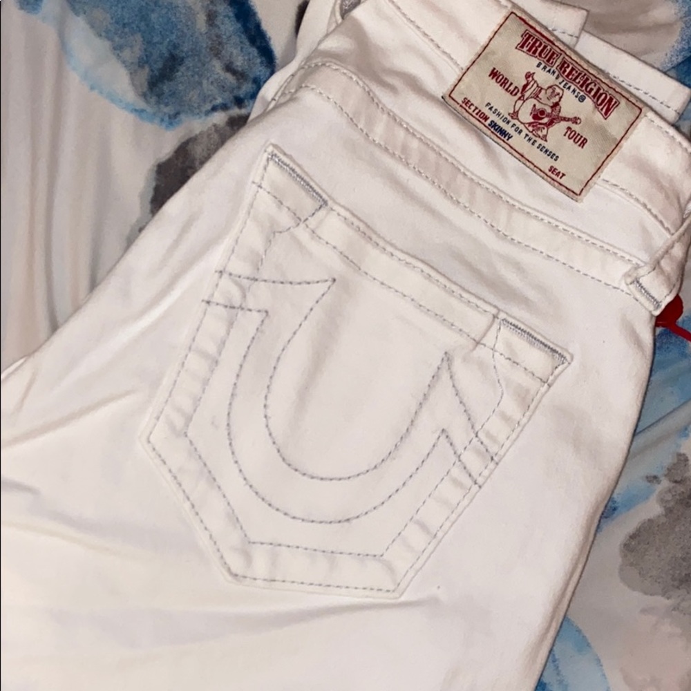 White True Religion Skinny Jean